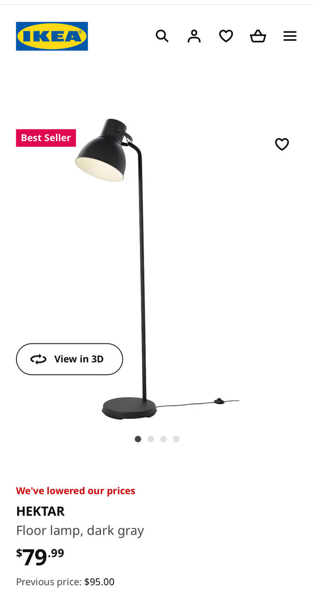 Ikea Lamp in Indoor Lighting & Fans in Markham / York Region