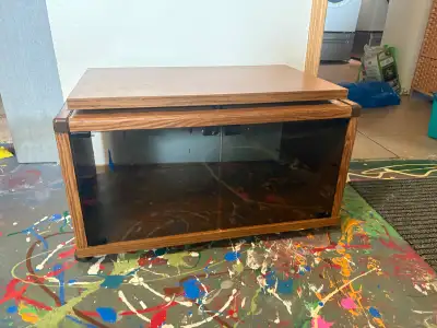 Vintage TV swivel stand, View more