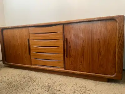 Vintage Mid-Century Modern Teak Credenza  - 74" Media Console, View more