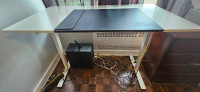 TROTTEN sit/stand desk, 160cmx80cm, white