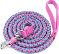 Mycicy Rope Dog Leash - 6ft Reflective Pink Dog Leash - (1/3")