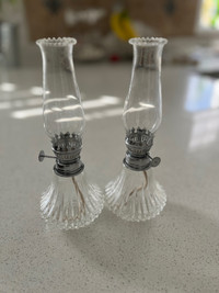 Glass Oil Lamp Set
