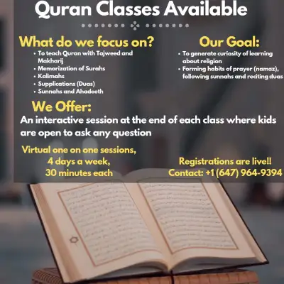 Online Quran classes for kids and adults., View more