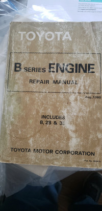 Toyota landcruiser B series engine manual