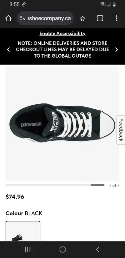 converse Mens high top sneakers size 10, View more