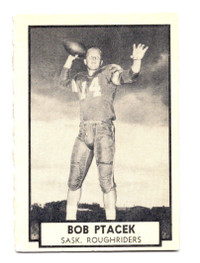 1962 Topps CFL #128 Bob Ptacek Sask. Rough Riders Michigan NM