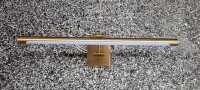 Brushed brass picture light sconce