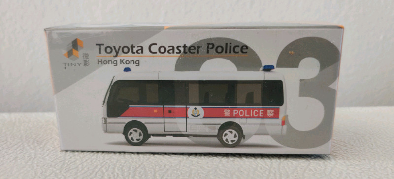 TinyHK Toyota Coaster Police Van Transport Vehicle diecast car for sale  