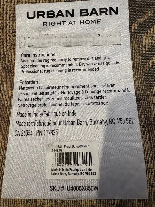 Area Rug in Rugs, Carpets & Runners in Oshawa / Durham Region - Image 3