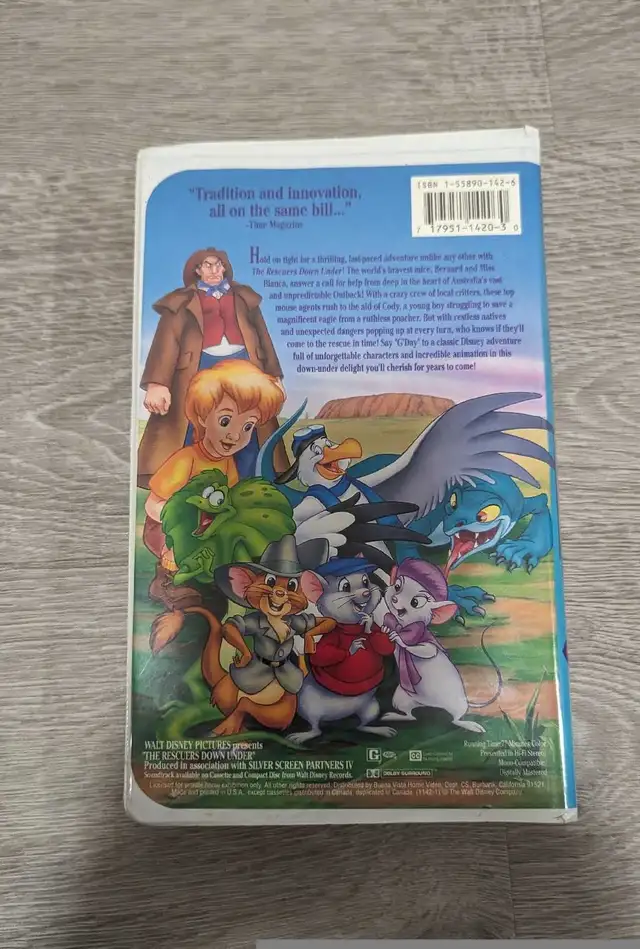 The Rescuers Down Under Disney VHS Movie  in CDs, DVDs & Blu-ray in City of Toronto - Image 3