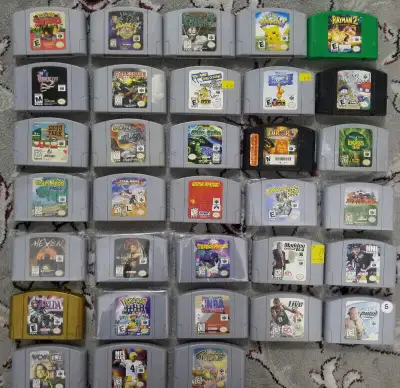 Nintendo 64 games. Also SNES Gamecube PS1 etc (updated Jun 12/26, View more