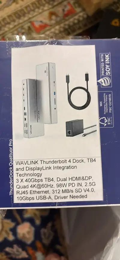 Wavlink Thunderbolt 4 Quad Display Docking Station, View more