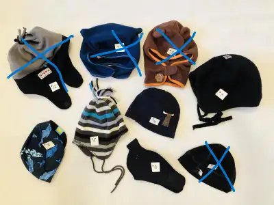 Kids Toques, neck warmer, Helmet beanies, age 2-7, $3 and up, View more