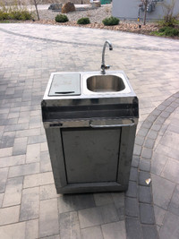 outdoor stainless steel kitchen sink cabinet