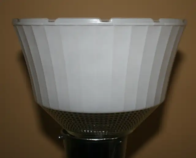 Vintage MCM Chrome and Wood Floor Lamp with Tulip Glass Shade in Indoor Lighting & Fans in City of Toronto - Image 9