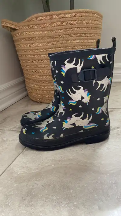 Excellent Condition Kids Hot Paws Rain Boots - Size 3 Youth, View more