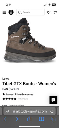 Lowa Tibet GTX boots women’s US 7