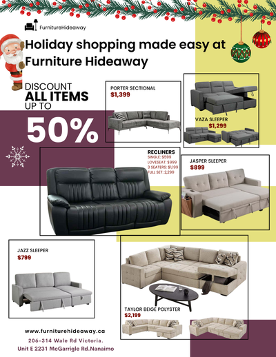 Couches, recliners, bed frames & more — UP TO 50% OFF!, View more