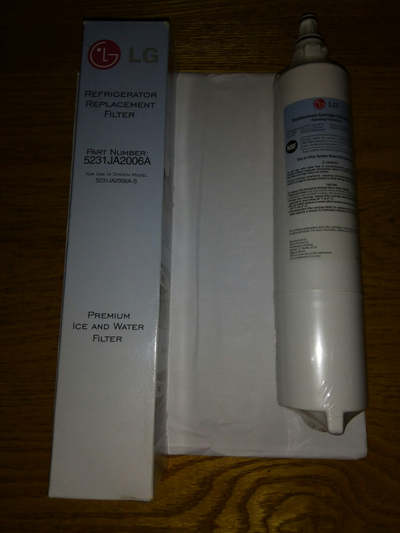 LG Refrigerator Premium Ice & Water System Filter. Genuine OEM LG Part Number 5231JA2006A (LT600P) b...