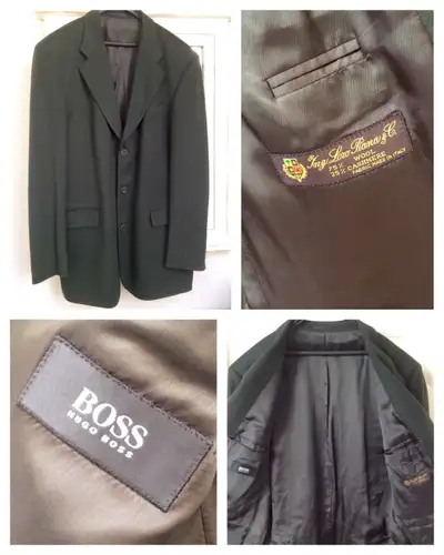 ✨Beautiful Cashmere and Wool Hugo Boss Olive Men's Blazer✨, View more
