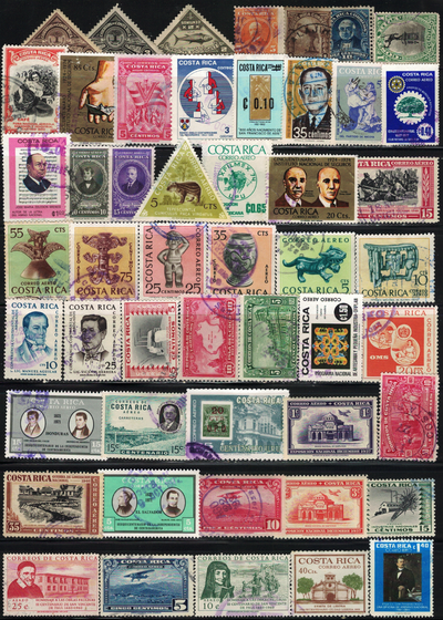 Costa Rica Stamps, 50 Different