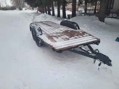 Tandem Axle Utility Trailer – Sask Registrable For sale is a well-constructed tandem axle utility tr...