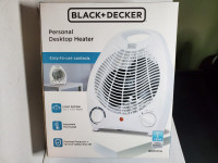 Black + Decker desktop heater 1500W brand new / chaufrette neuf