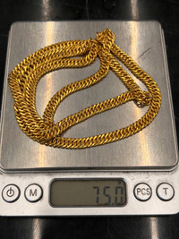 24kt Pure Gold Cuban Chain