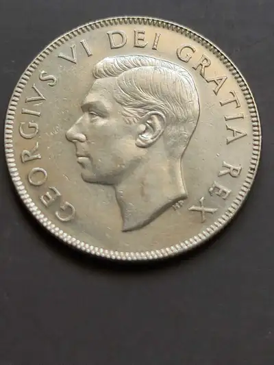 1950 Canadian Silver 50 Cent, View more