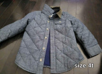 Boys size 5t button up coat (never used)