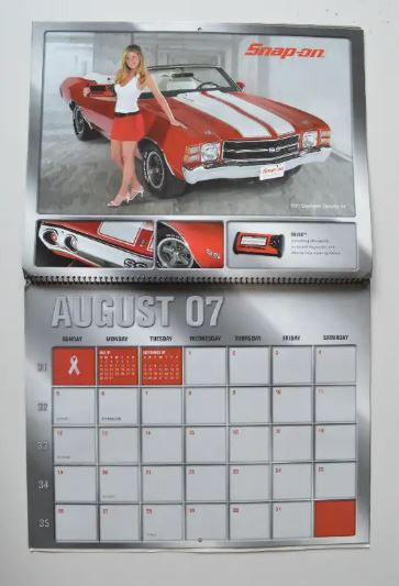 SNAP-ON 2007 Classic Chrome Calendar Muscle Cars dans Art et objets de collection  à Drummondville - Image 3