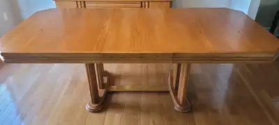 Dining room table and hutch, View more