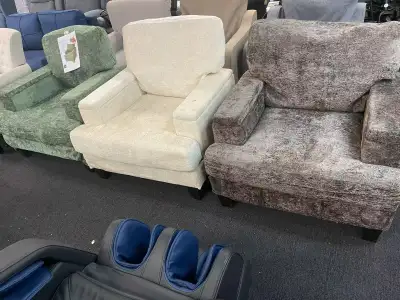 Wide chair white, grey or green, View more