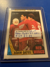Adam Oates RC Red Wings 1987-88 OPC #123 Showcase 320