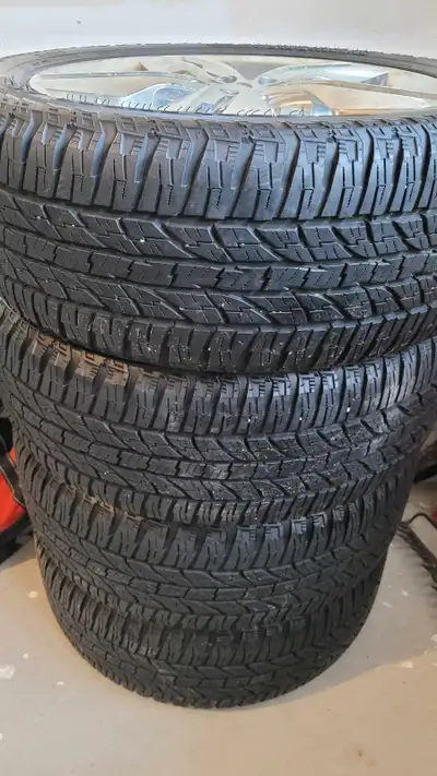 Set of four 20" tires on rims. For a Ford Edge SUV. Asking $399
