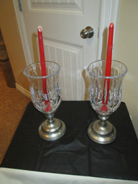 LEAD GLASS CANDLE HOLDERS