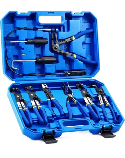 Brand new 9pcs Hose Clamp Pliers for Fuel Oil & Water Hoses, Automotive Long Reach Hose Clamp Remove...