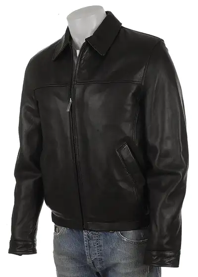 Kenneth Cole Reaction Men's Leather Bomber Jacket, View more