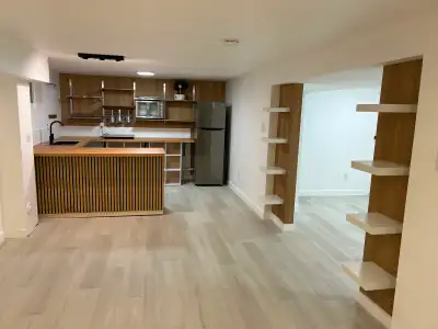 Newly renovated basement apartment with windows, open concept studio style. Perfect for young profes...