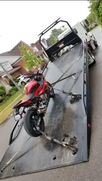 MOTORCYCLE FLATBED TOWING 