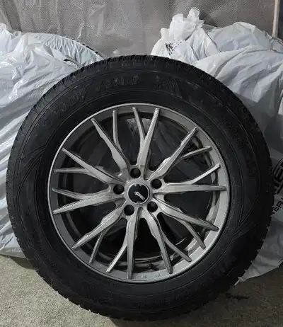 4 pneu goodyear winter command 235-65-R18 106T 4 jantes aluminium / alloy wheels 20 écrous de roue p...