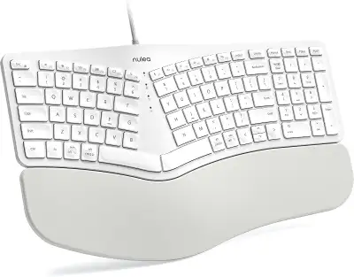 Wired Ergonomic Keyboard - White, View more