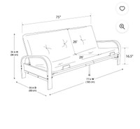 Couch with metal frame