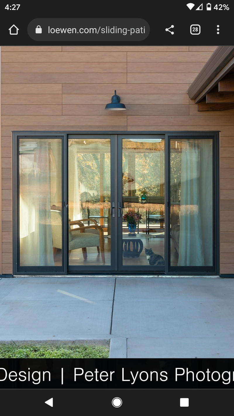 Loewen black sliding patio door 15.5ft x 7ft Windows, Doors & Trim