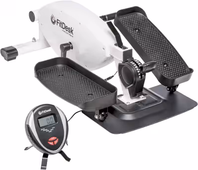 FitDesk Under Desk Elliptical Trainer - Elliptical Bike Pedal Machine for Home Use or Office - Low p...