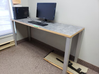 Custom Computer Desk with Aluminum Legs