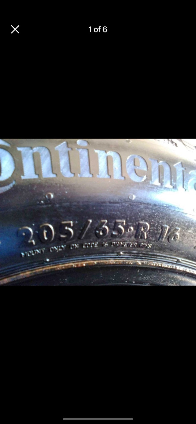 Set of 4 CONTINENTAL winter tires with rims (205 65 16) pattern  in Tires & Rims in Oakville / Halton Region - Image 3