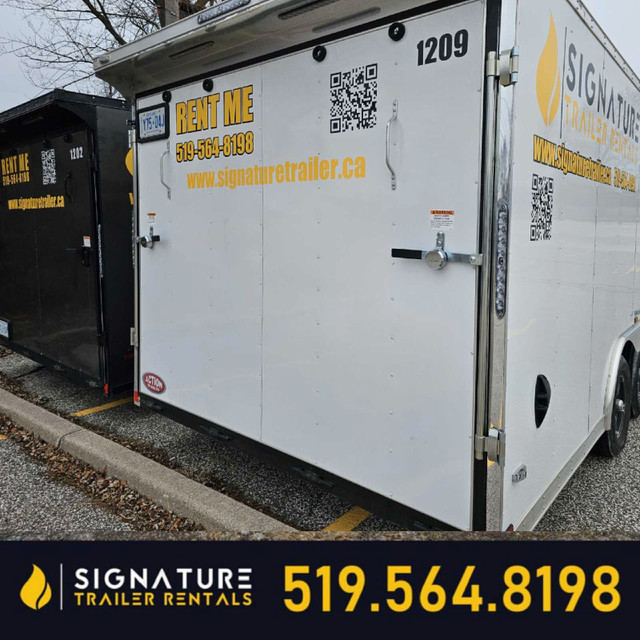 20' Enclosed Car haulers, 4-R.E.N.T box,  cargo trailers,  cars in Cargo & Utility Trailers in Windsor Region