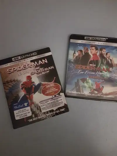 Far from home - open, in excellent shape No way home -sealed, with slipcover Both come with 4K discs...