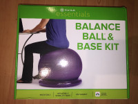 GAIAM Essentials Balance Ball & Base Kit, 65cm Yoga Ball Chair